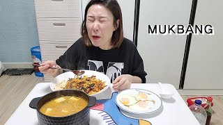 리얼먹방] 구수한 청국장에는 역시 비빔밥이지~!! ft.무생채  EATING SHOW l 나물비빔밥 ㅣCheonggukjang l Bibimbap l ビビンバ l MUKBANG