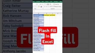 Flash fill in excel #excel interview #excelworld #excelformula #exceltech #excelfunction #excelshort