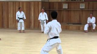 Arimoto-sensei demonstrates the jump in Kata Enpi