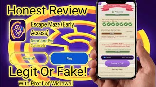 Escape Maze legit or fake | Honest review sa escape maze with proof | Escape maze legit ba? #earning