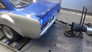 Ford Escort MK1 track car shooting flames - Dyno Run at Beek Auto Racing