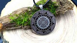 Titanium Celtic Shield Pendant * Shield Knot Talisman