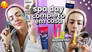 SPA DAY COMPLETO EM CASA | SKIN CARE, CABELO E CUIDADOS COM O CORPO