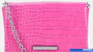 Bolsa Santa Lolla Mini Bag Croco Alça Corrente Feminina