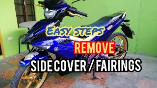 How to Remove Side cover of Sniper150 | How To remove Fairings sniper150 | Paano tanggalin