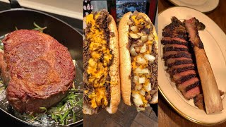 ASMR Food Compilation: Grilled Steak, Juicy Burgers, Crispy Fries, Mutton Recipes, and Fresh Veggies