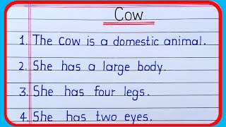 10 lines on cow | cow essay 10 lines | cow essay | essay on cow 10 lines | cow essay in english