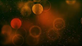 Orange Circles and Glitter. Golden Dust Background Looped Animation. Relaxing Screensaver.