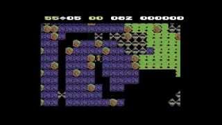 Commodore 64 Boulder Dash 1, Cave M2 Walkthrough (Rockford gets rich)