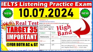 IELTS LISTENING PRACTICE TEST 2024 WITH ANSWERS | 10.07.2024