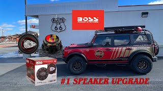 2022 Frod Bronco WildTrak Boss audio speaker pod upgrade. No better speaker for the price.