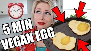 How to make VEGAN FRIED EGGS w chickpea flour (EASY QUICK RECIPE)