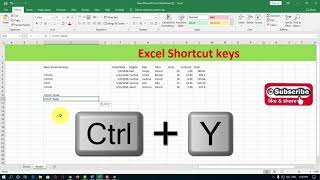 MS #EXCEL #SHORTCUT KEYS FOR BEGINNERS