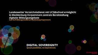 Sven Korff: Bereitstellung digitaler Bildungsangebote mit UCS@school in Mecklenburg-Vorpommern