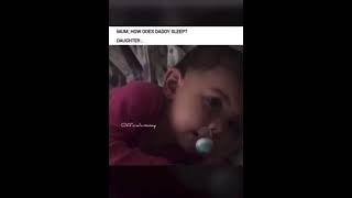 cute child imitates father snoring while sleeping, #shorts