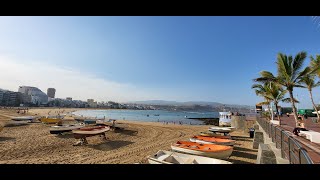 Las Palmas de Gran Canaria. Playa de Las Canteras. Enero 2024