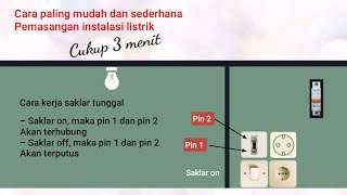 Cara SEDERHANA pemasangan STOP KONTAK, SAKLAR dan MCB