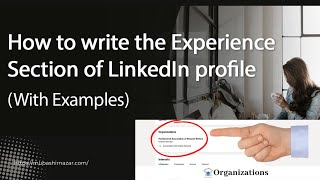 How to add experience details in LinkedIn profile