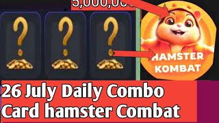 Hamster Combat 26 July Daily Combo Card. | Today Hamster Combat New card