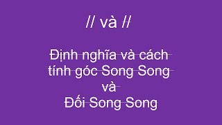 Định nghĩa và cách tính góc Song Song và Đối Song Song