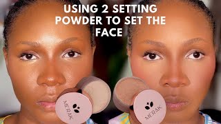 MIXING TWO SETTING POWDERS TO SET THE FACE