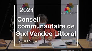 Sud Vendée Littoral : Conseil communautaire - Mai 2021