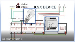 knx device connection | dimming actuator lighting control