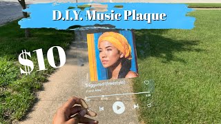 DIY GLASS MUSIC PLAQUE| NO CRICUT + GIVEAWAY