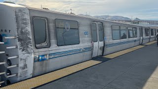 Bay Area Rapid Transit 1987-1990 Alstom C1 car 418 on the Yellow line