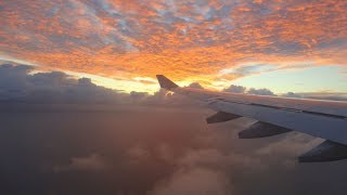 BEAUTIFUL SUNRISE: QANTAS Airbus A330 Perth to Brisbane