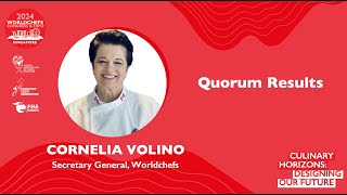 Day 3 - Quorum results by Secretary General Cornelia Volino