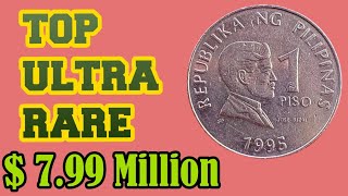 TOP ULTRA RARE 1 PISO PHILIPPINES 1995 WORTH A MILLION DOLLARS COULD MAKE YOU MILLIONER #coin #money