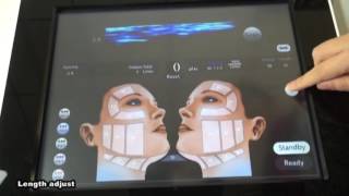 HIFU face lifting system screen operation