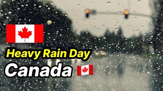 Canada Rain 🌧️ Cool And Cool Rain Day Montreal Canada 🇨🇦 2024