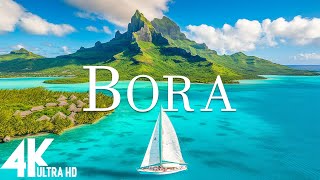 FLYING OVER BORA BORA (4K UHD) — успокаивающая музыка и красивое видео природы — видео 4K Ultra HD