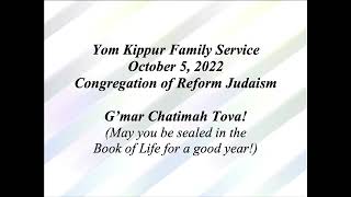 Yom Kippur Family Service (10/5/22)