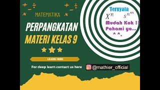 Matematika kelas 9 SMP|Tentukan nilai n pangkat..