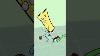 Toothpaste toothbrush 💩funny cartoon for kids #kids #funny #animation