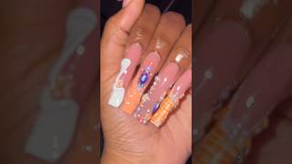 DOING MY NAILS🧡😪! Would you wear these? #atlnailtech