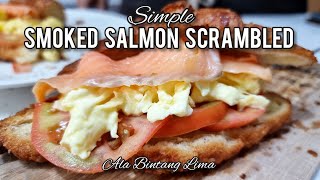 Simple Smoke Salmon Scramble Egg