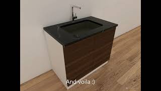 Homestyler how to create inset sink (customized modeling)