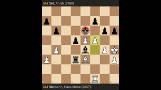 Hans Niemann vs Anish Giri- Fide Grand Swiss 2023, Round 10