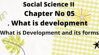 what is  Development and its forms Chapter 5 Social science II