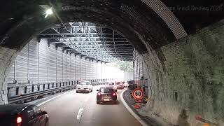 Cabin Truck View/A7-A10 highway of Genoa/ Italy Urban Highway