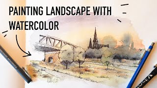 Painting Landscape With Watercolor