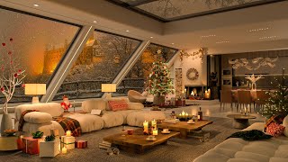 Luxurious Christmas Jazz Refuge - 4K Stylish Apartment with Festive Melodies, Warm Fireplace Vibes 🎄