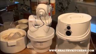 Bosch Compact Mixer Demonstration   100% Whole Grain Bread Recipe