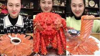 ASMR MUKBANG| Really King Crab, Jin Jjambbong Ramen, Seafood sauce, Carbonara Fire sauce