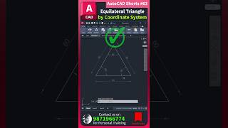 ✅ Autocad Shorts - 62, Equilateral Triangle by Coordinate System