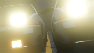 AE86 vs AE86 Battle | Initial D | Blender Short |